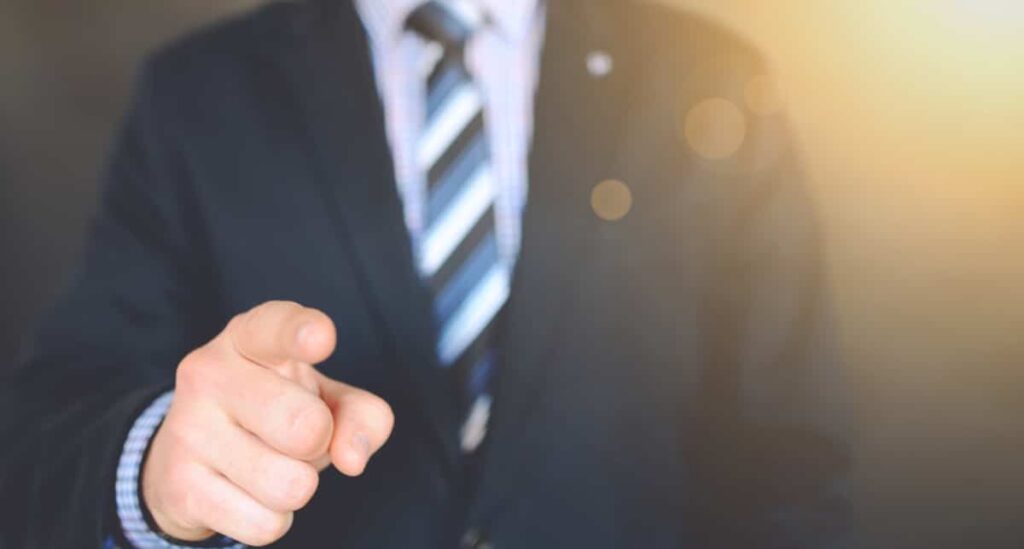 take personal responsibility - man pointing at screen