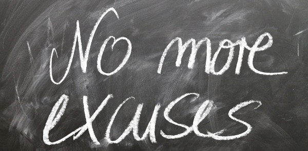 take personal responsibility - chalkboard that says no more excuses