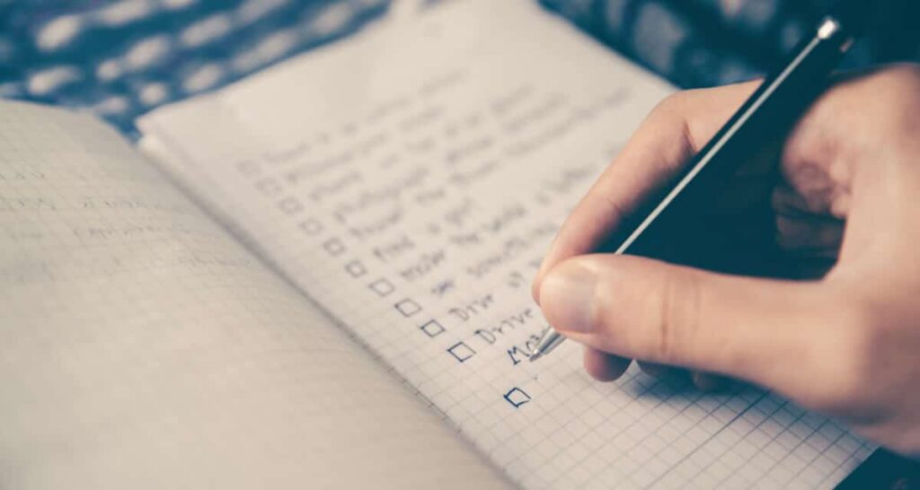 checklist write goals 1